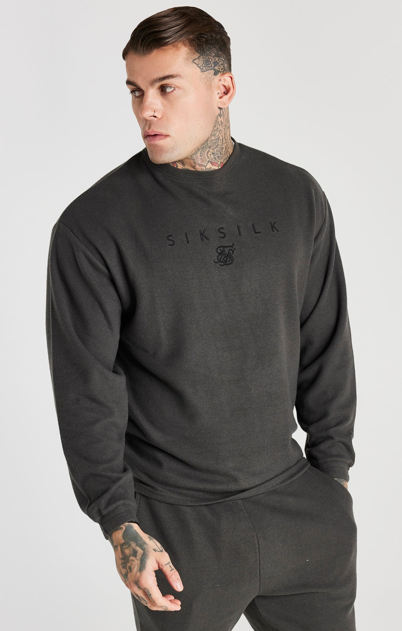 Grey Rib Sweatshirt