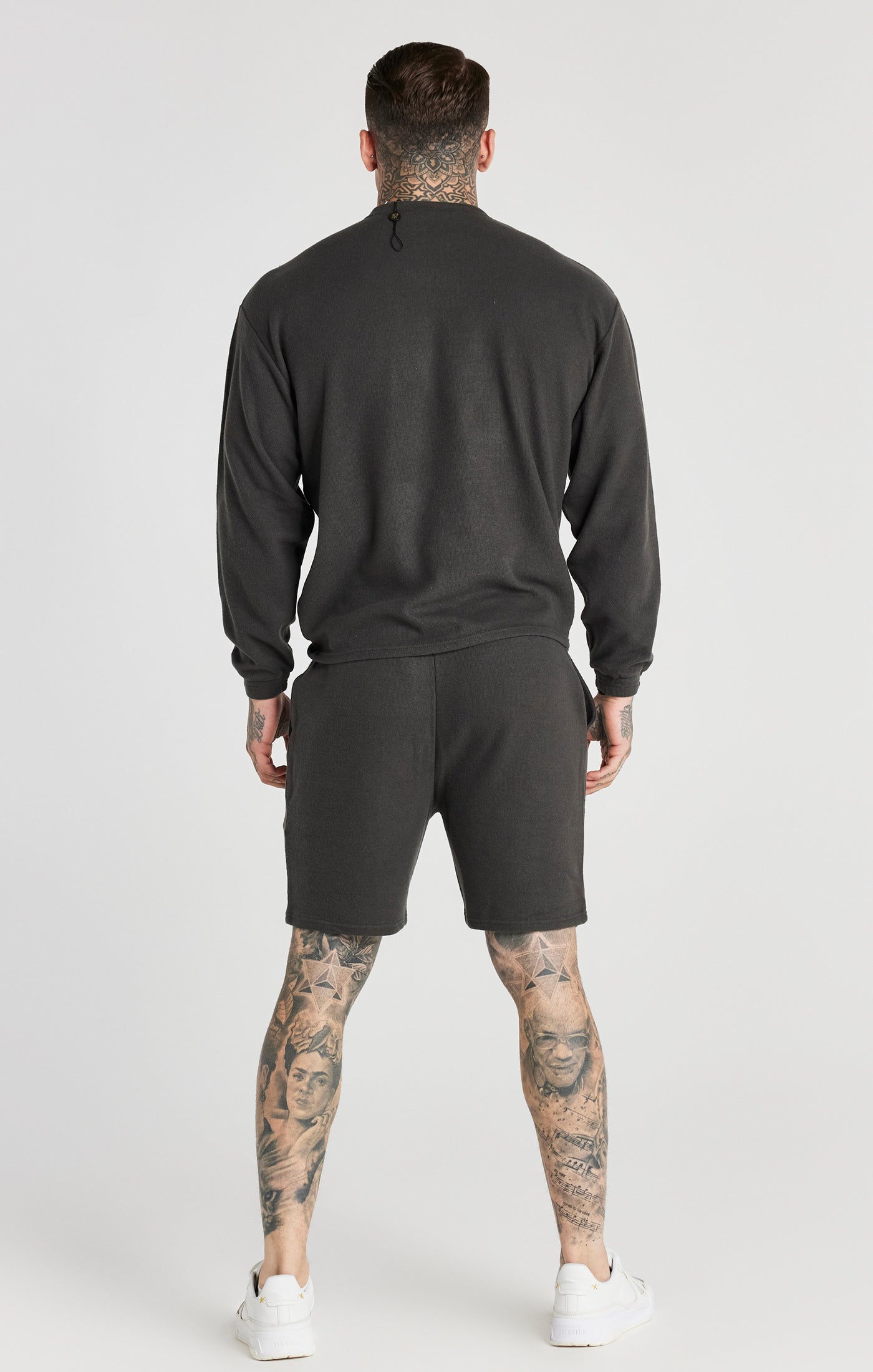 Load image into Gallery viewer, Grey Rib Relaxed Short (3)