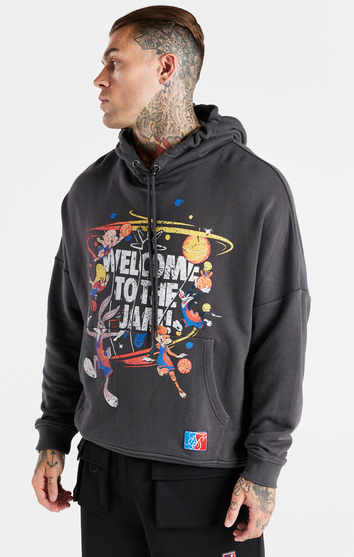 Grey Space Jam x SikSilk Oversized Hoodie (1)
