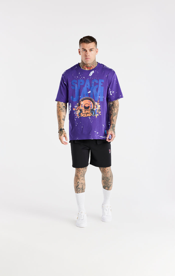 Purple Space Jam x SikSilk Distressed T-Shirt (3)