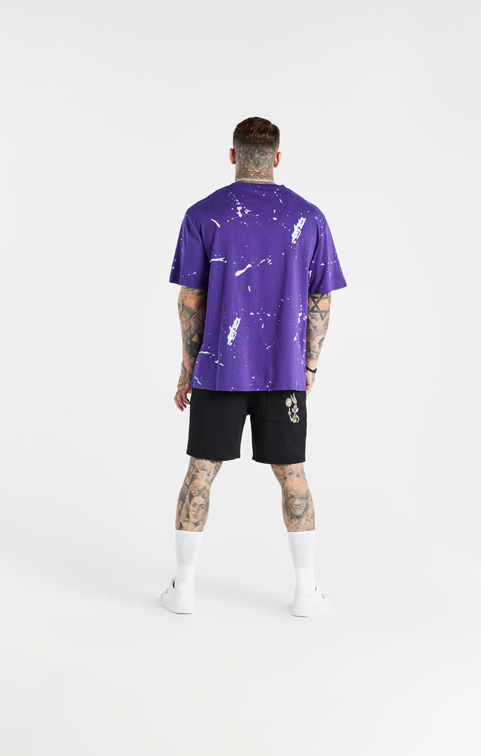 Load image into Gallery viewer, Purple Space Jam x SikSilk Distressed T-Shirt (5)
