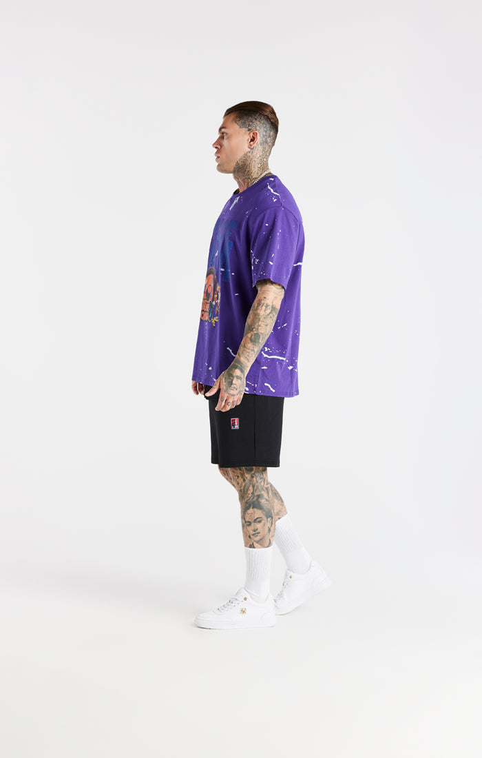 Load image into Gallery viewer, Purple Space Jam x SikSilk Distressed T-Shirt (6)