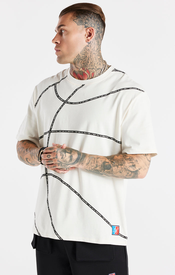 Ecru Space Jam x SikSilk Basketball T-Shirt