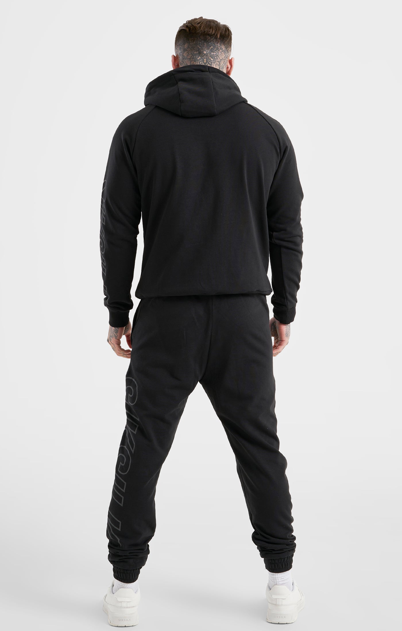 Load image into Gallery viewer, Black Sports Relaxed Fit Large Branding Pant (4)