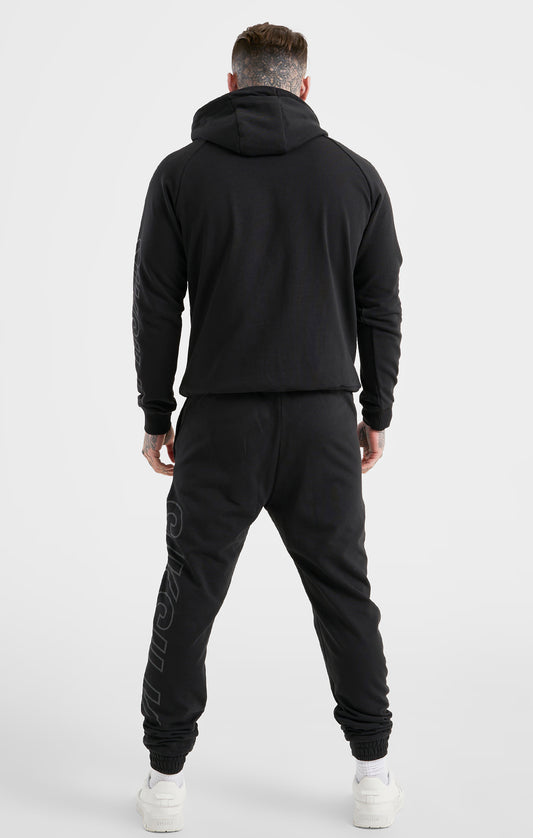 Black Sports Relaxed Fit Large Branding Pant