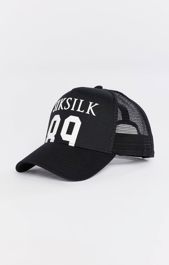Black And White 89 Mesh Trucker Cap