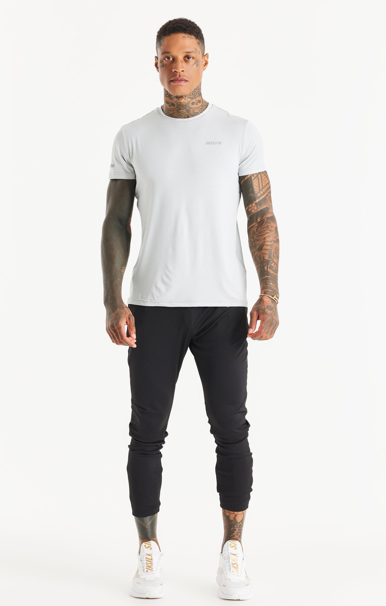 Grey Marl Sports Poly T-Shirt (2)