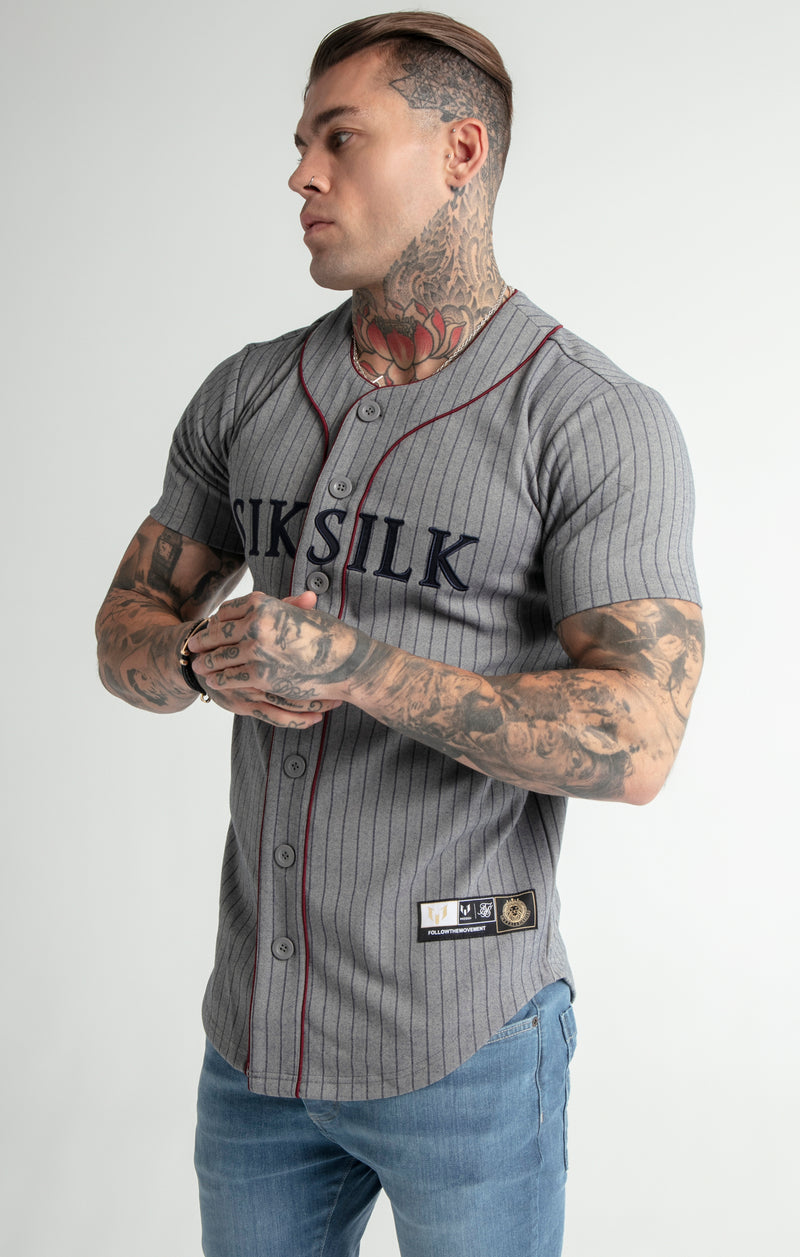 Messi x SikSilk Grey Marl Baseball Jersey