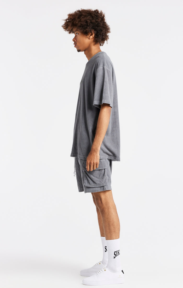 Grey Towelling Oversized T-Shirt (3)