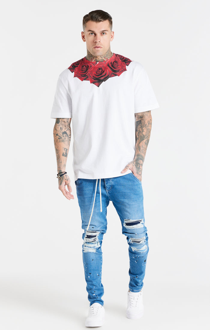 SikSilk Relaxed Fit Rose Tee - White (4)