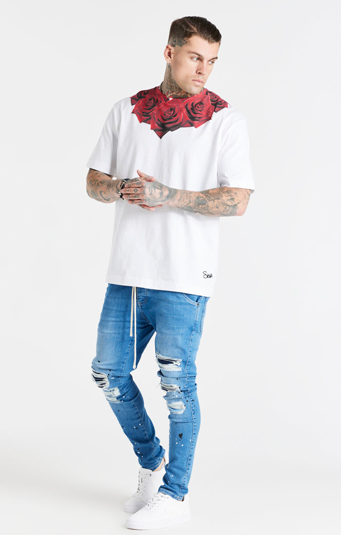 SikSilk Relaxed Fit Rose Tee - White (5)