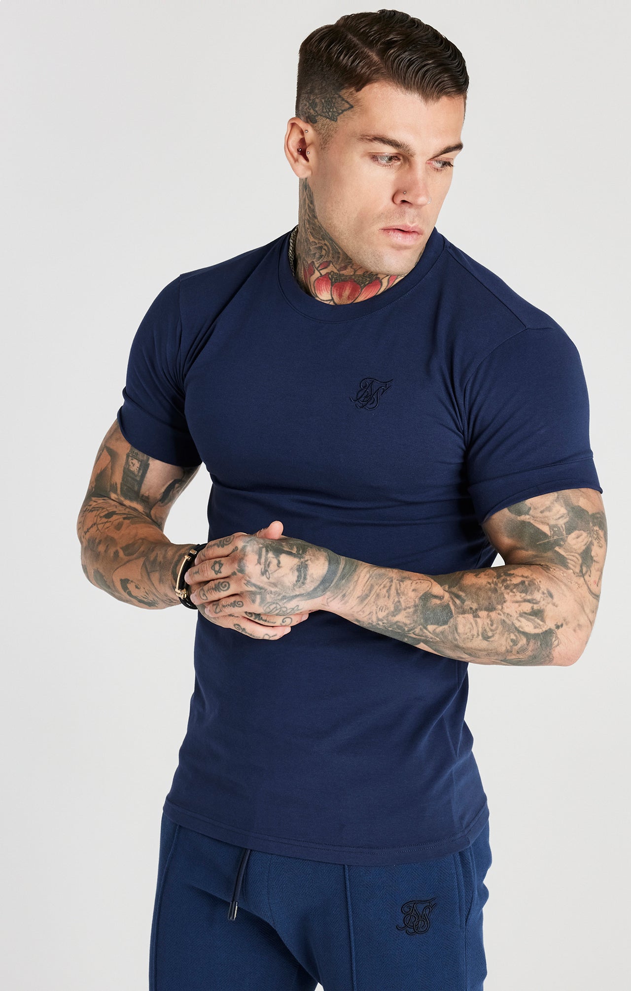 Navy Smart Muscle Fit T-Shirt (4)