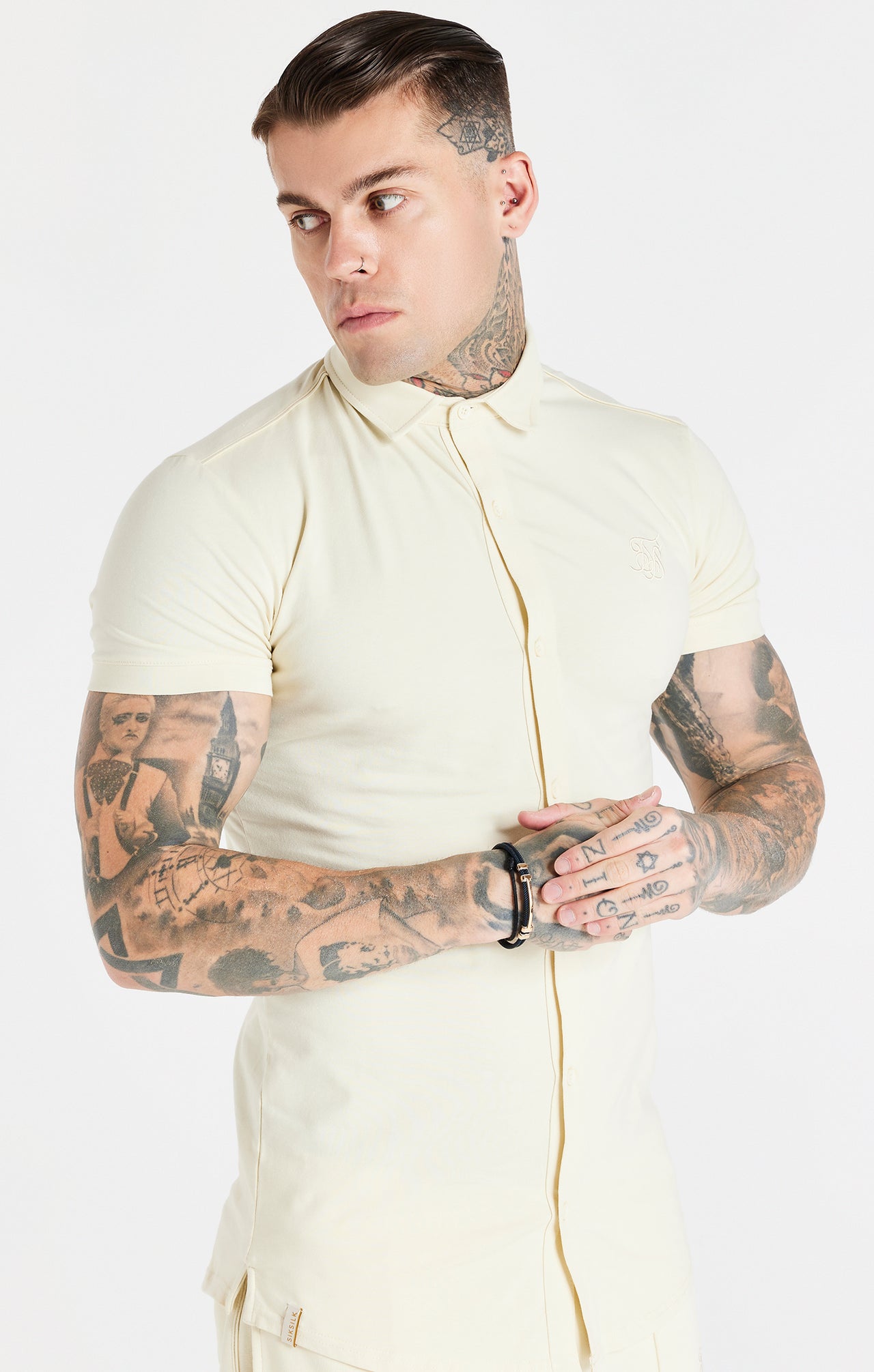 SikSilk Smart Essential Shirt - Ecru