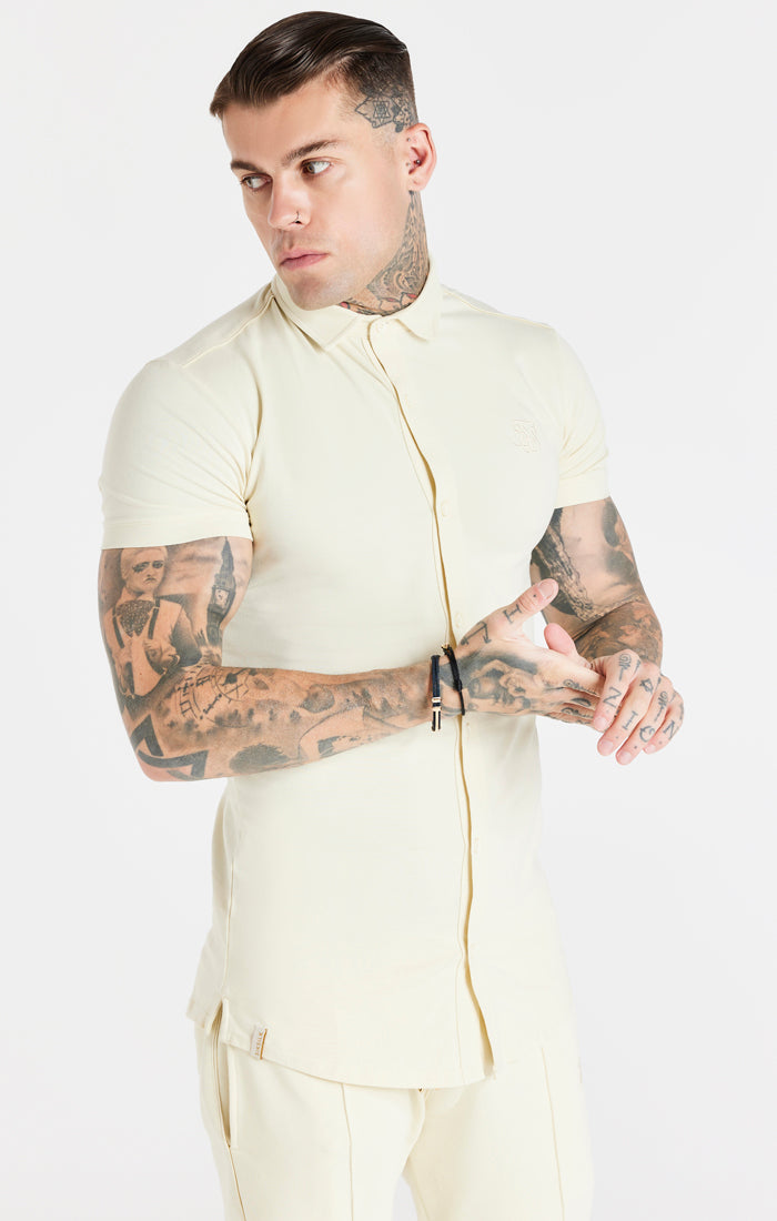 SikSilk Smart Essential Shirt - Ecru (1)