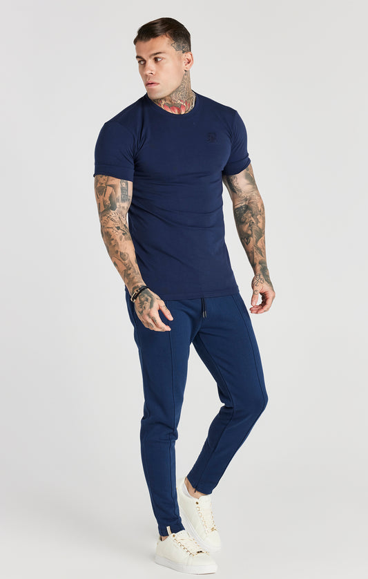 Navy Smart Herringbone Pant