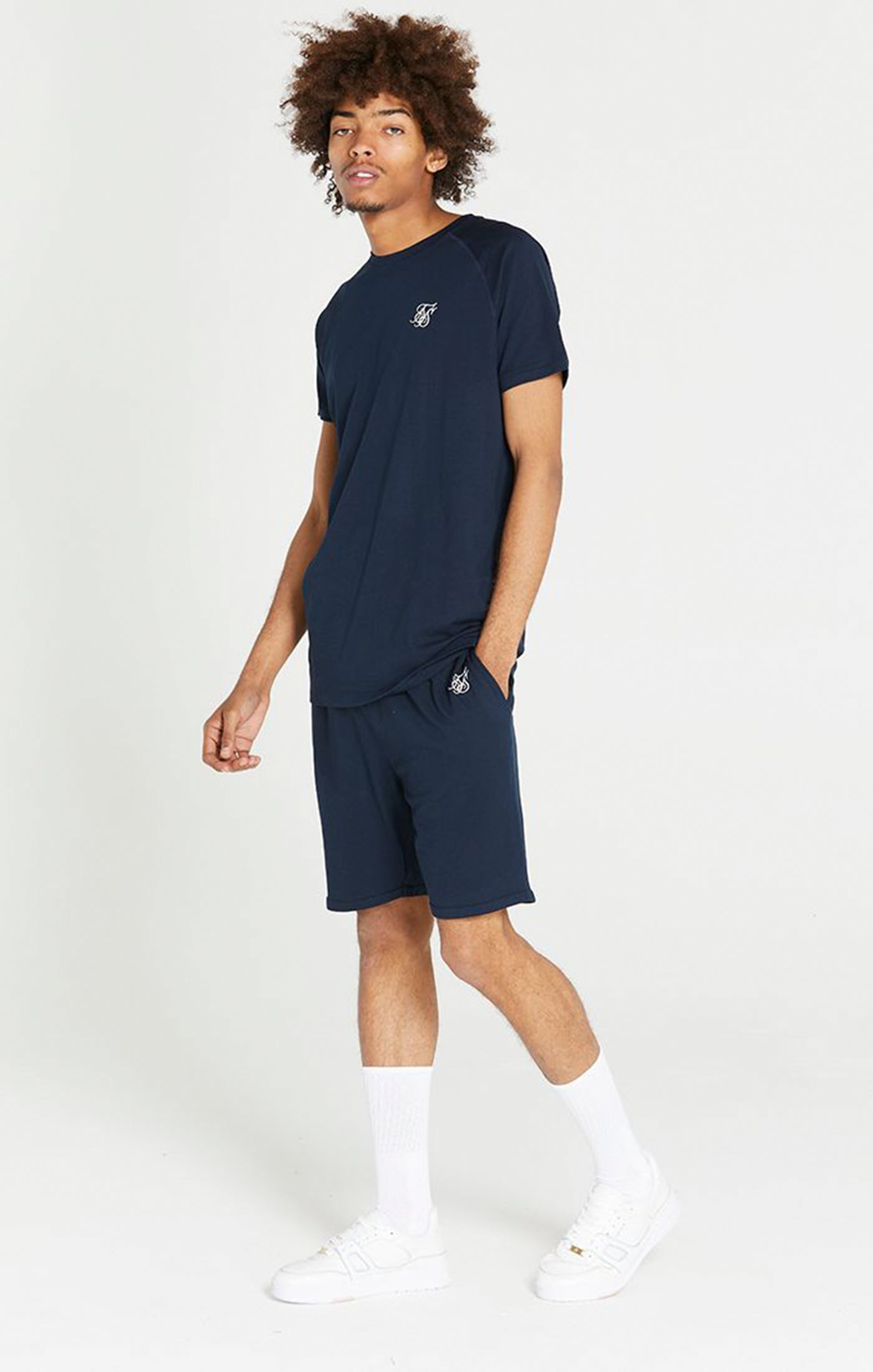 Load image into Gallery viewer, Navy T-Shirt And Short Twin Set