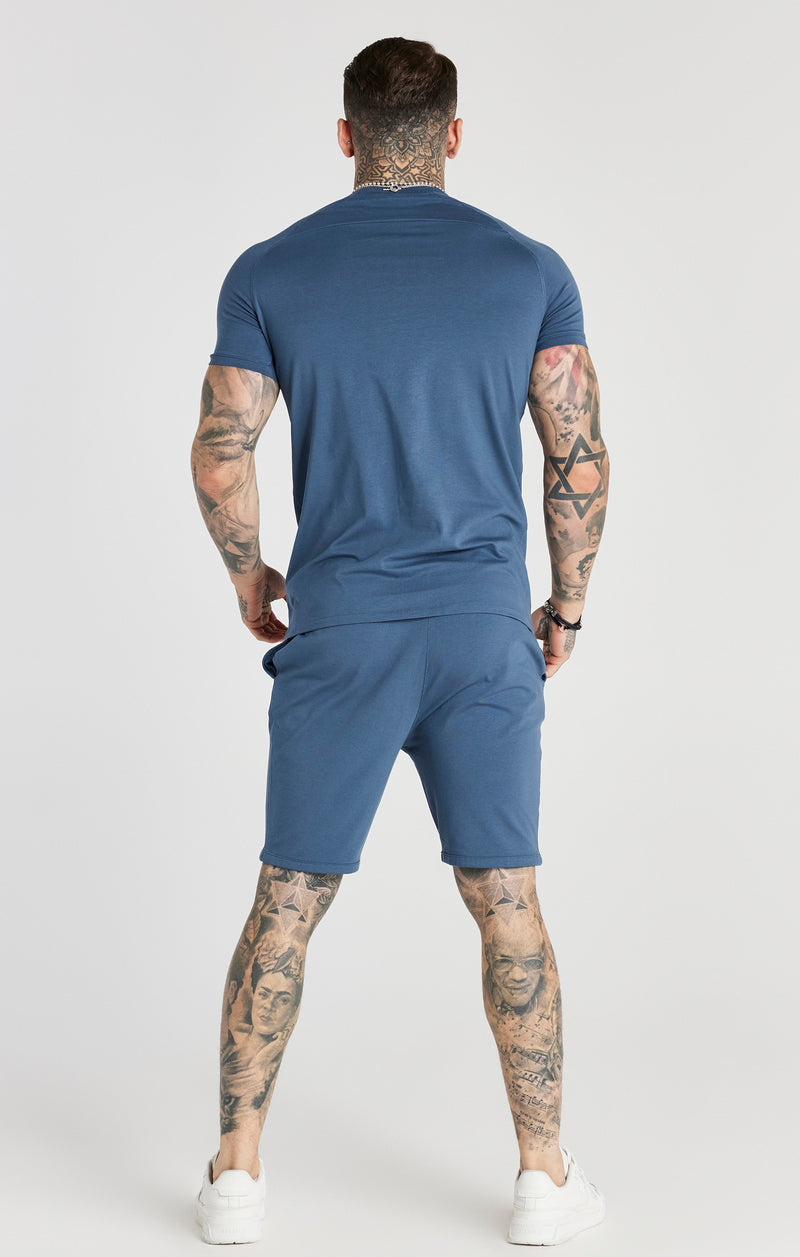 Blue Twin Set T-Shirt And Short (1)