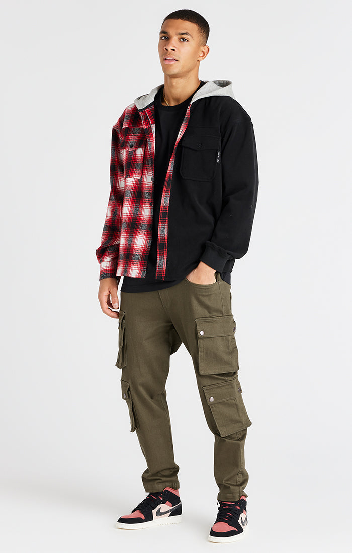 Khaki Loose Fit Cargo Pant (5)