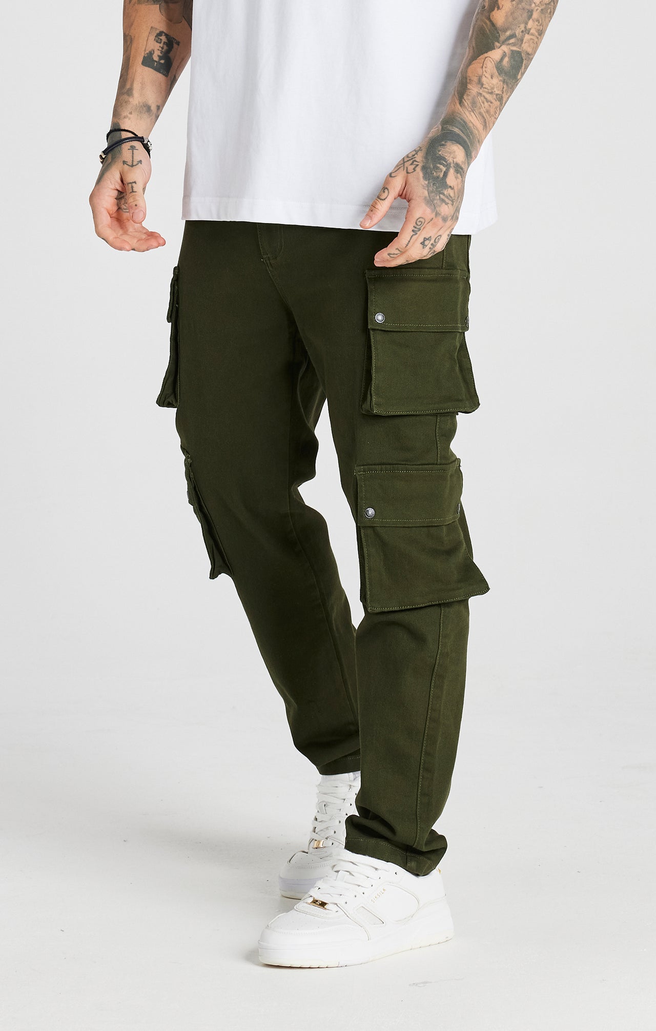 Khaki Loose Fit Cargo Pant