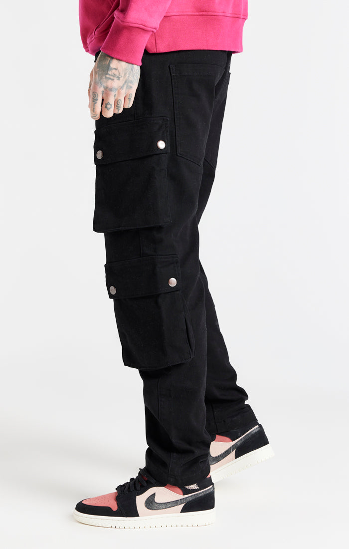 Black Loose Fit Cargo Pant (1)