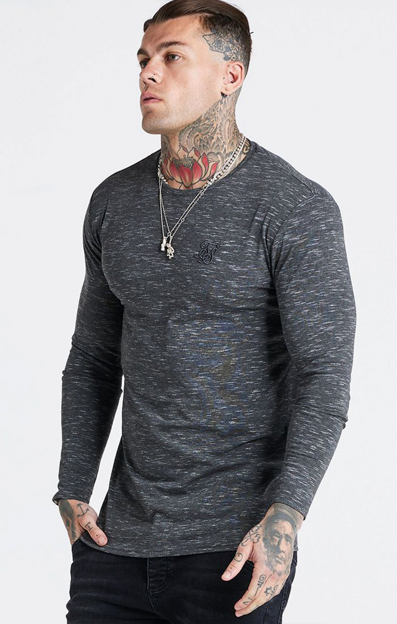 Black Long Sleeve Muscle Fit T-Shirt