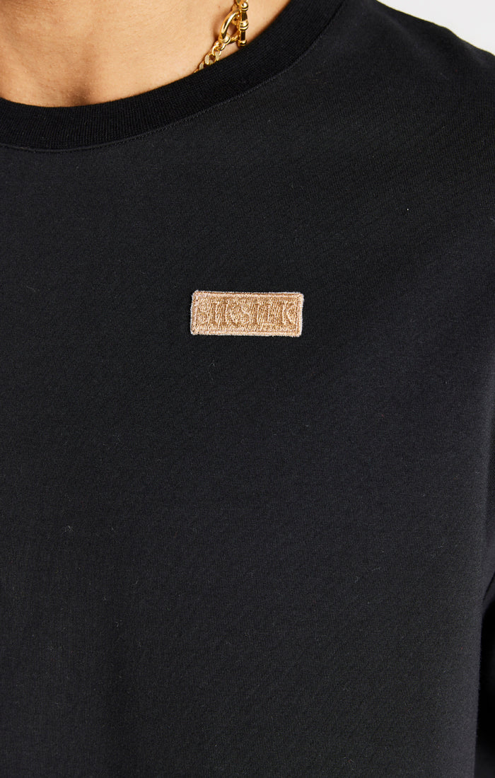 Black Gold Badge Oversized T-Shirt (1)