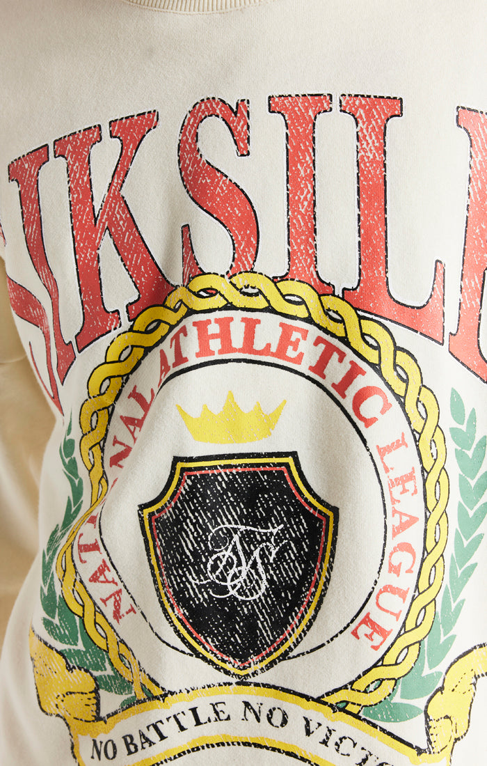 Ecru Varsity Oversized Sweatshirt (1)