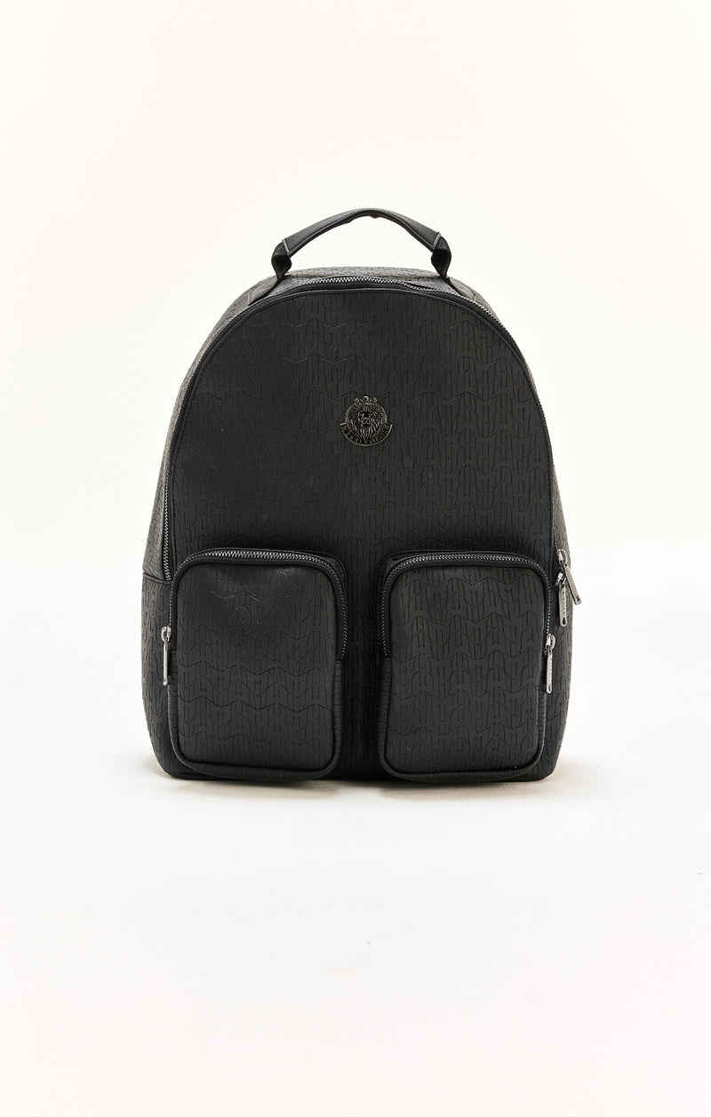 Messi x SikSilk Black Pu Branded Rucksack (1)