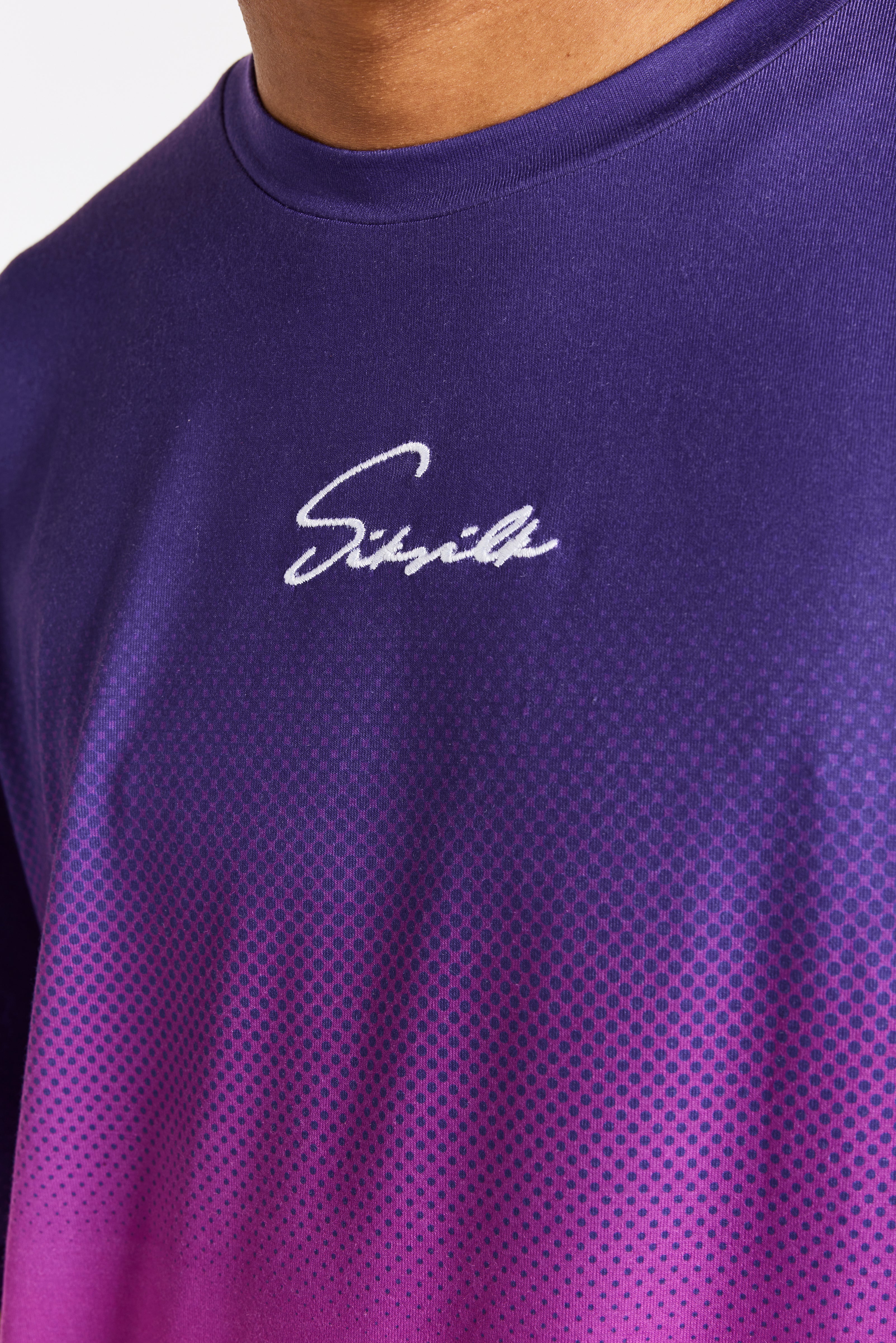 Load image into Gallery viewer, SikSilk Retro Flash Relaxed Fit Tee - Purple Pink &amp; Orange (1)