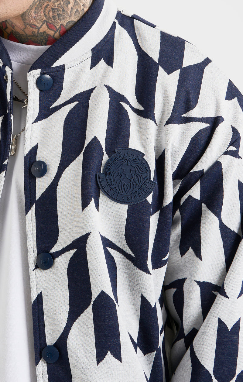Messi x SikSilk Navy Monogram Bomber (1)
