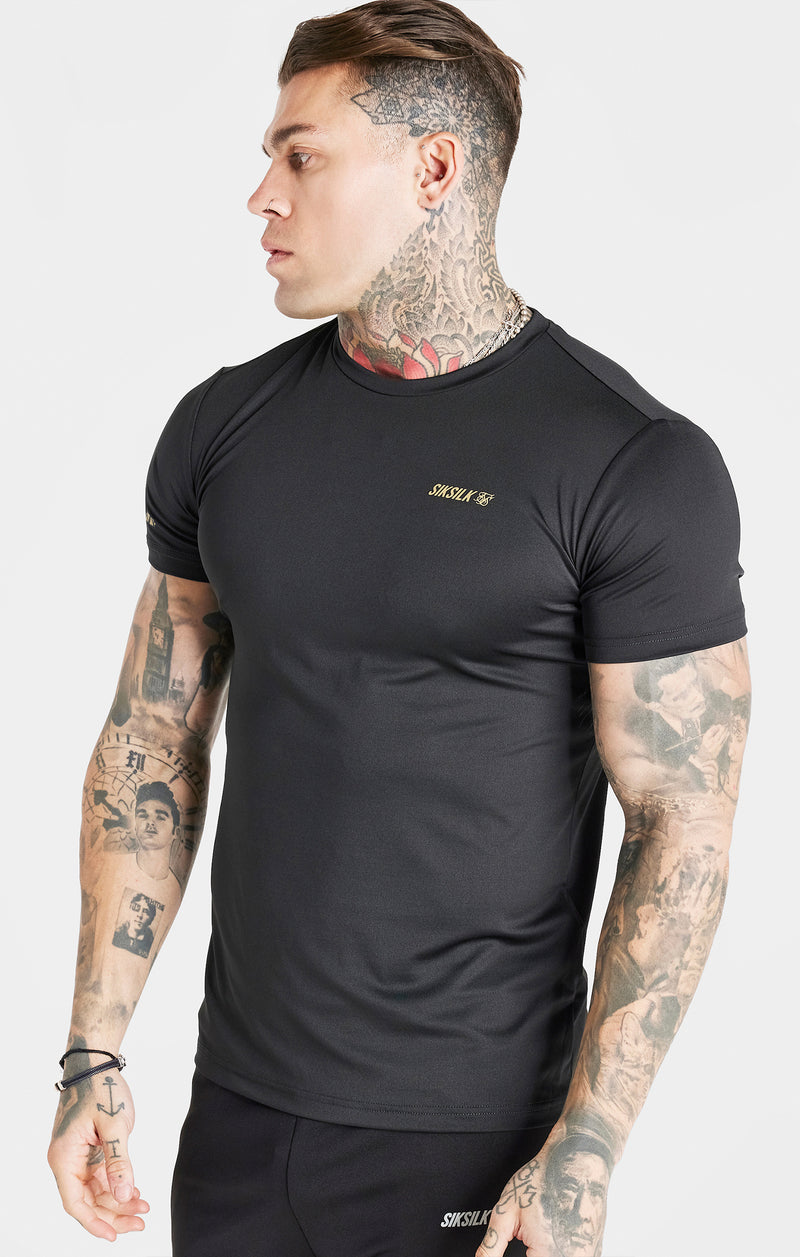 Black Sports Poly T-Shirt