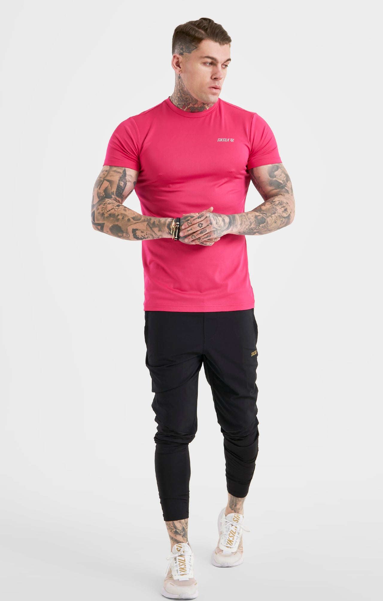 Pink Sports Poly T-Shirt (2)