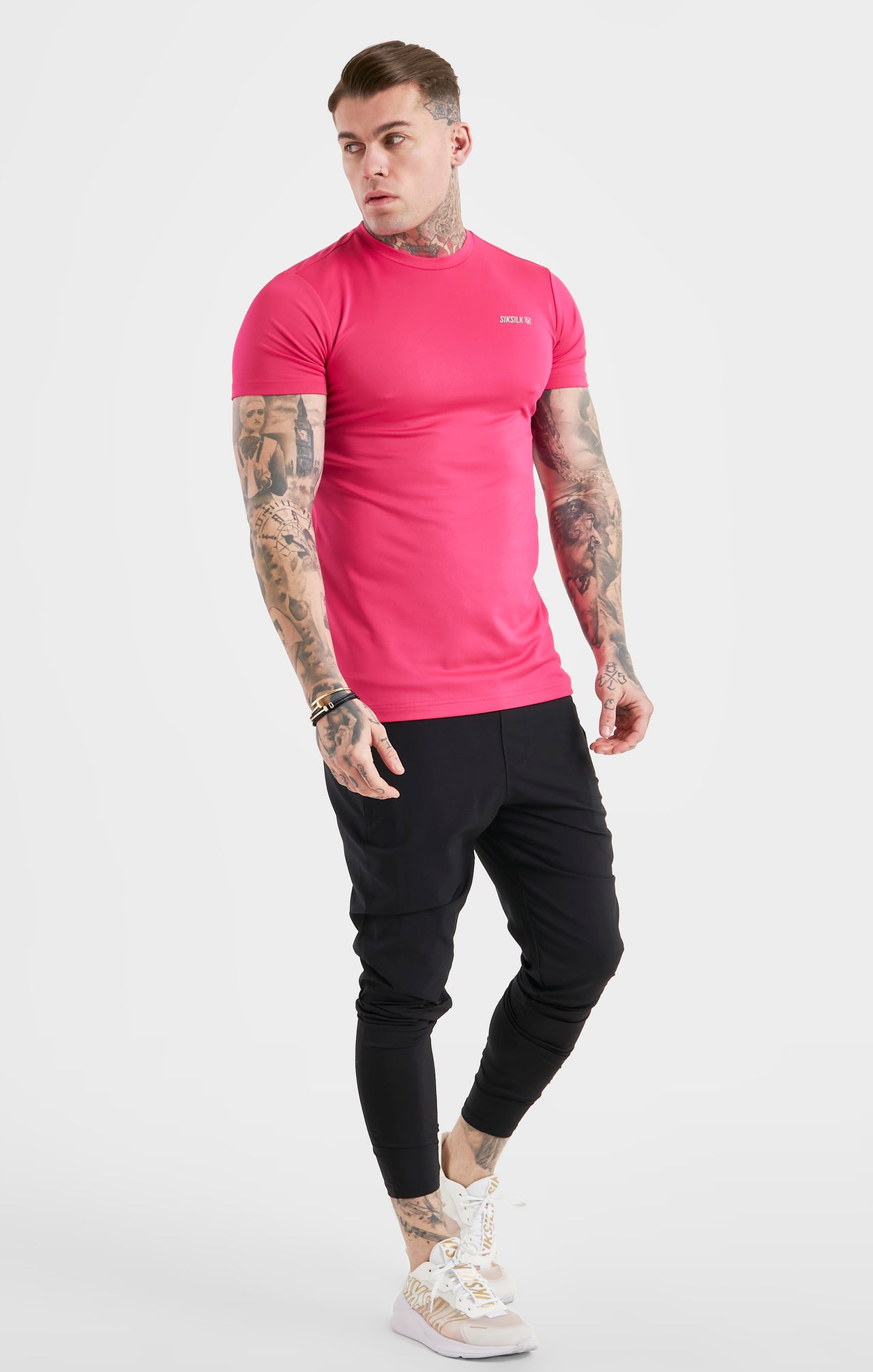 Pink Sports Poly T-Shirt (3)
