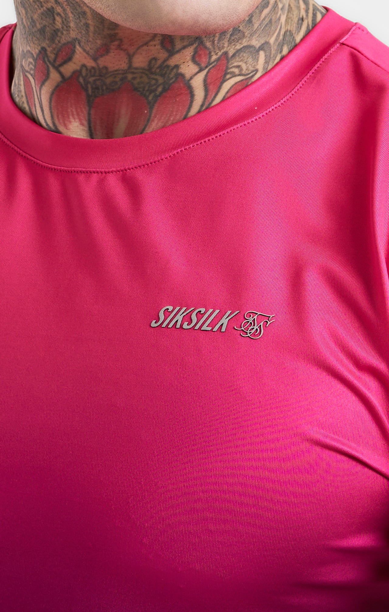 Pink Fade Sports Muscle Fit T-Shirt (1)