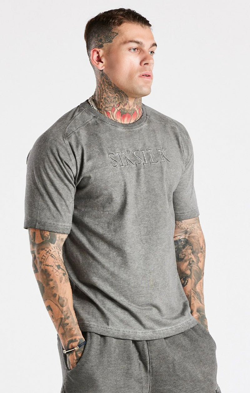 Grey Washed Muscle Fit T-Shirt