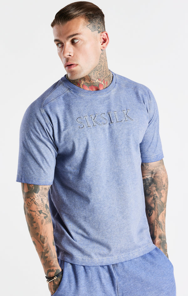 Washed Blue Muscle Fit T-Shirt