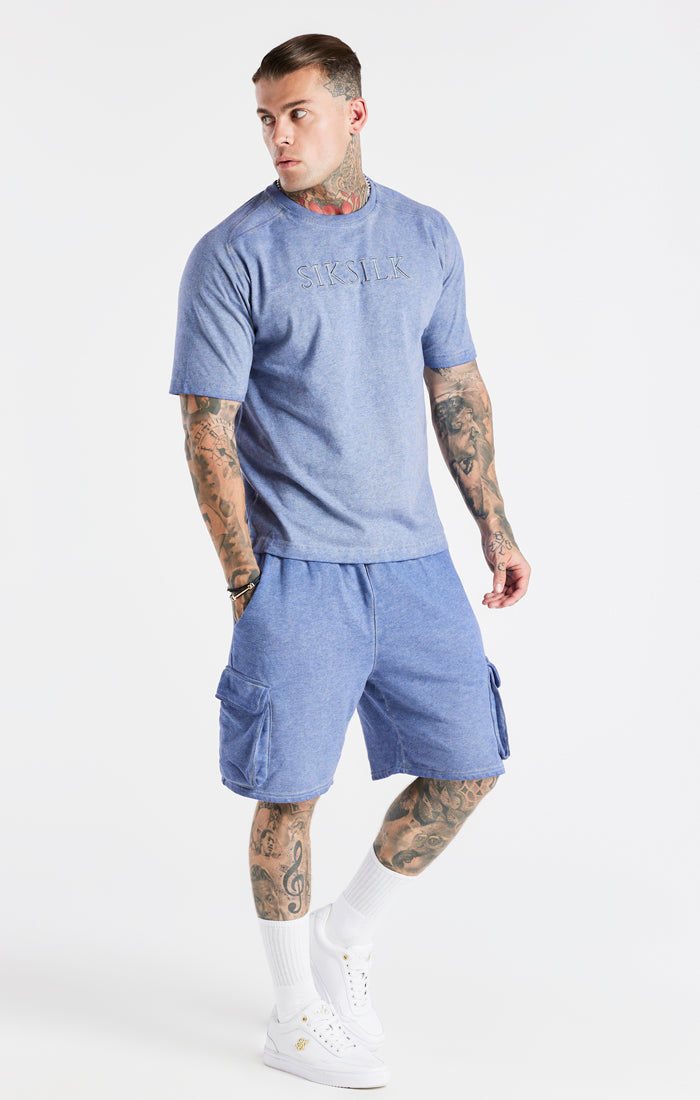 Washed Blue Muscle Fit T-Shirt (4)