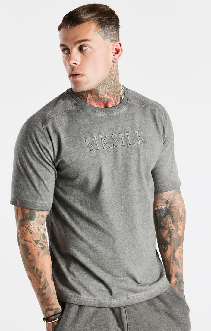 Grey Washed Muscle Fit T-Shirt (1)