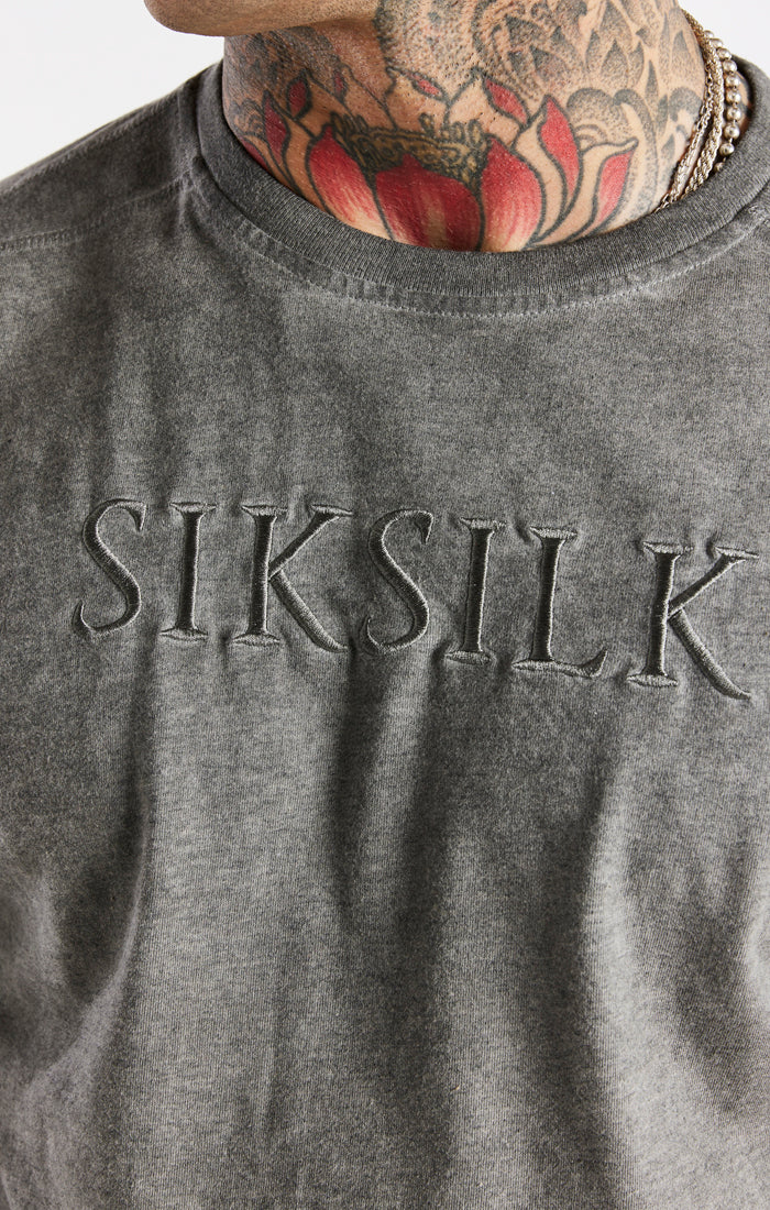 Grey Washed Muscle Fit T-Shirt (2)