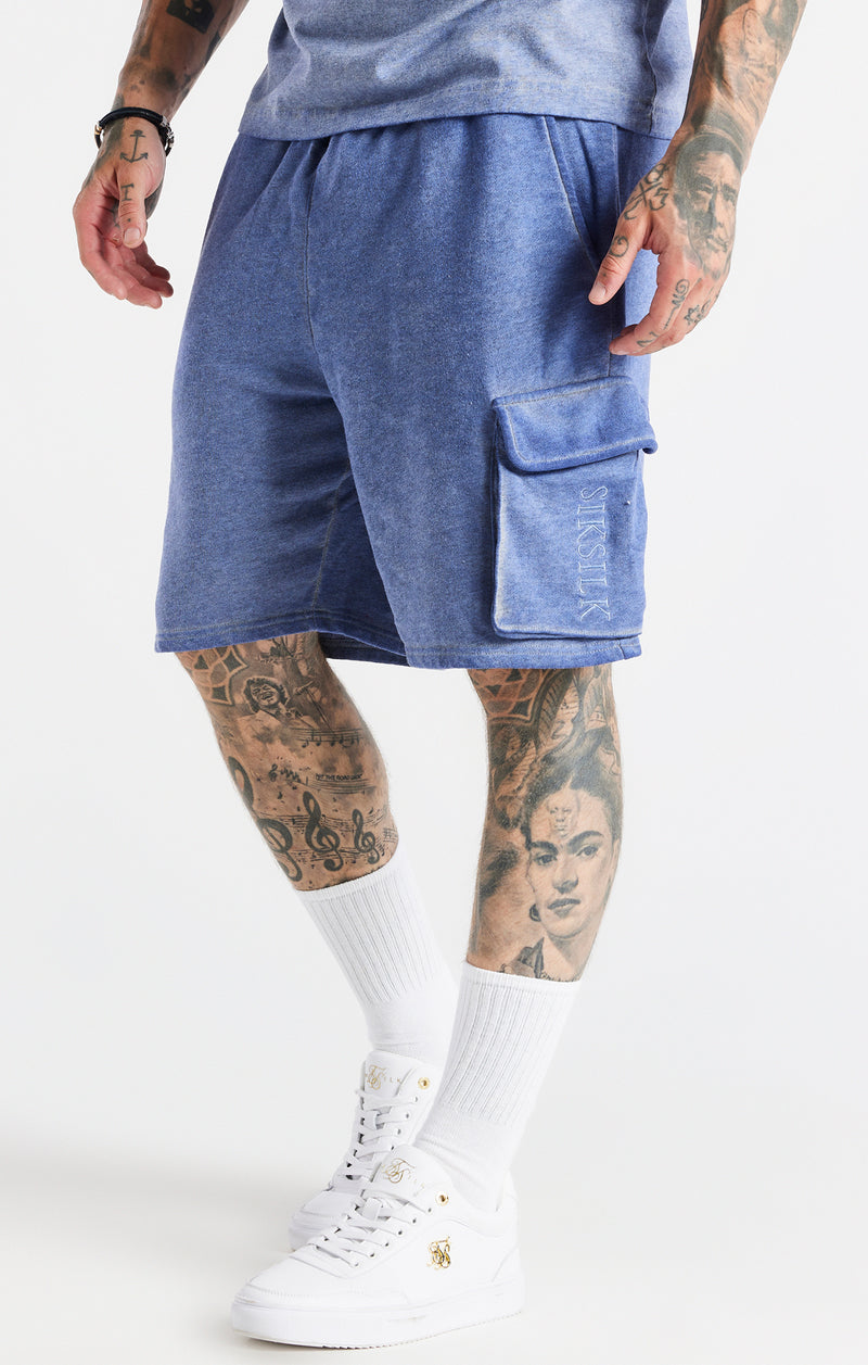 Blue Washed Cargo Short