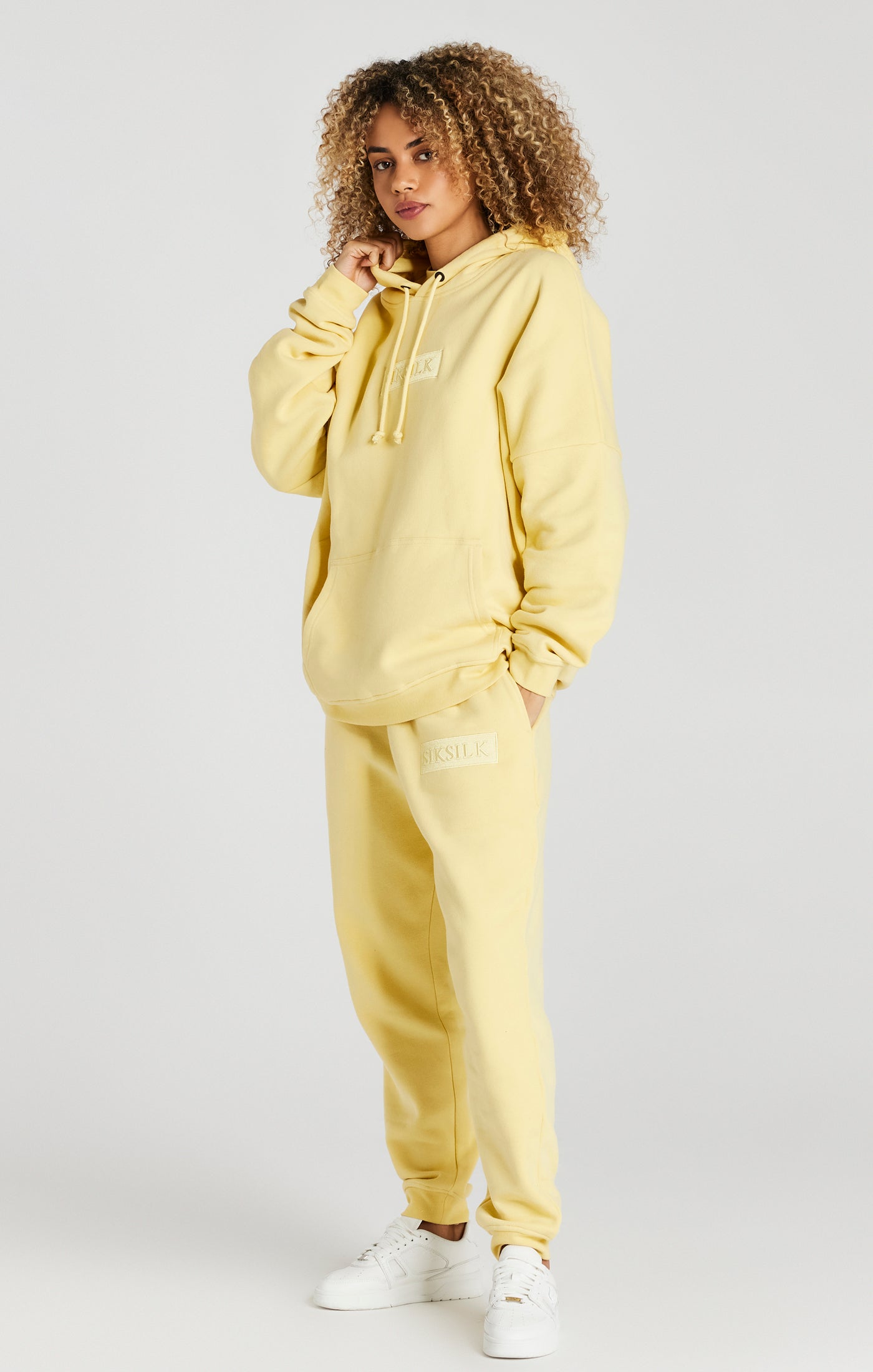 Yellow sik store silk hoodie