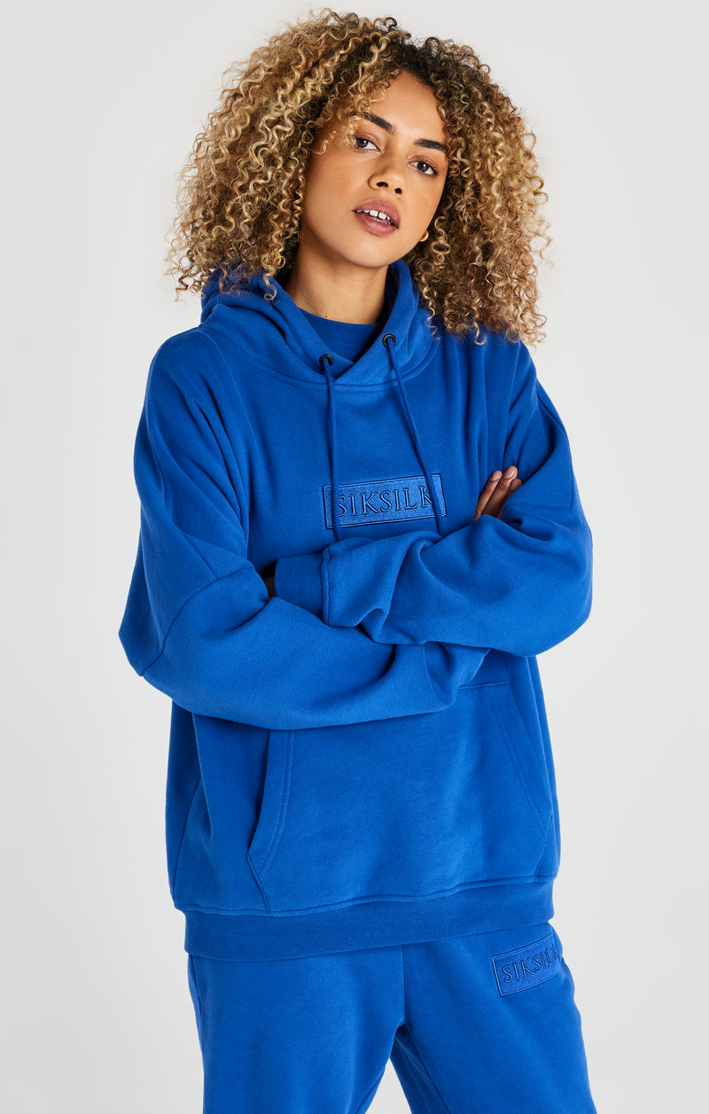 Blue Overhead Drop Shoulder Hoodie (1)