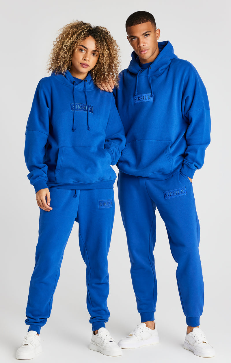 Blue Overhead Drop Shoulder Hoodie