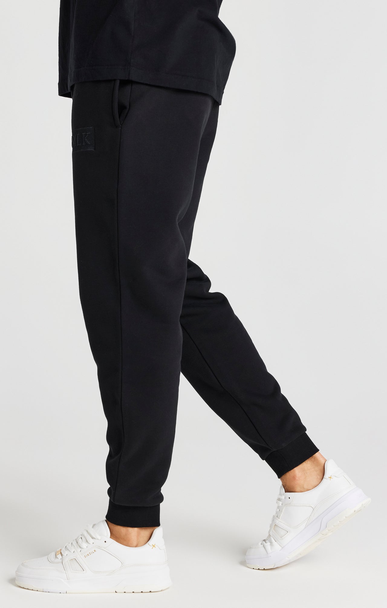 Black Relaxed Fit Cuffed Jogger (1)