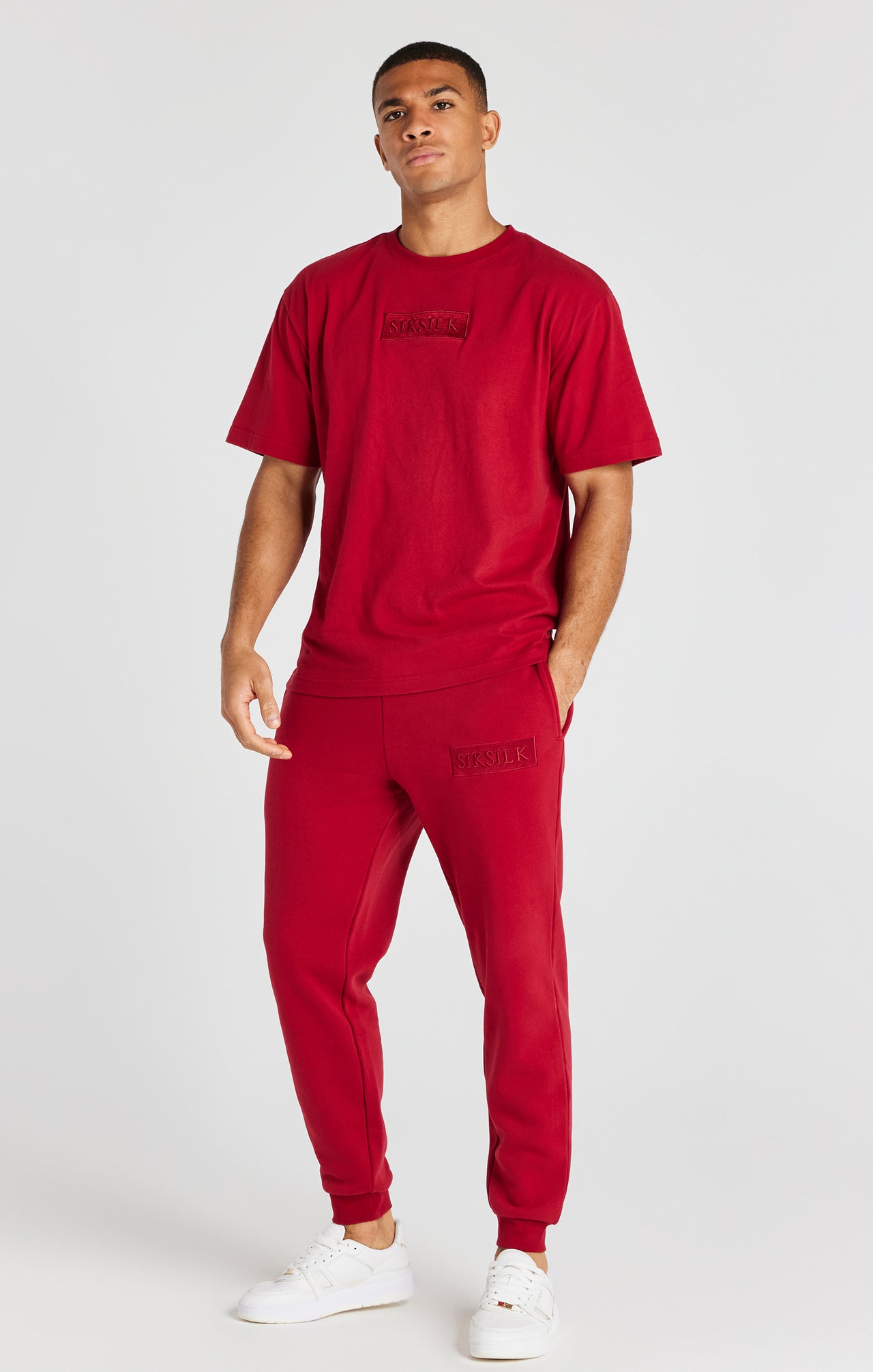 Red Relaxed Fit Cuffed Jogger (3)