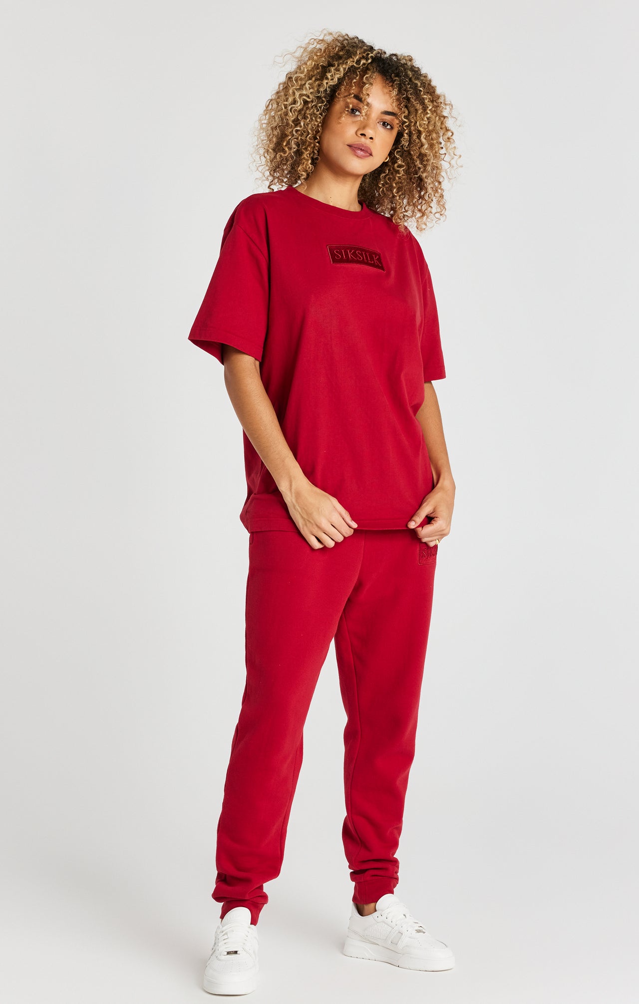 Red Relaxed Fit Cuffed Jogger (5)