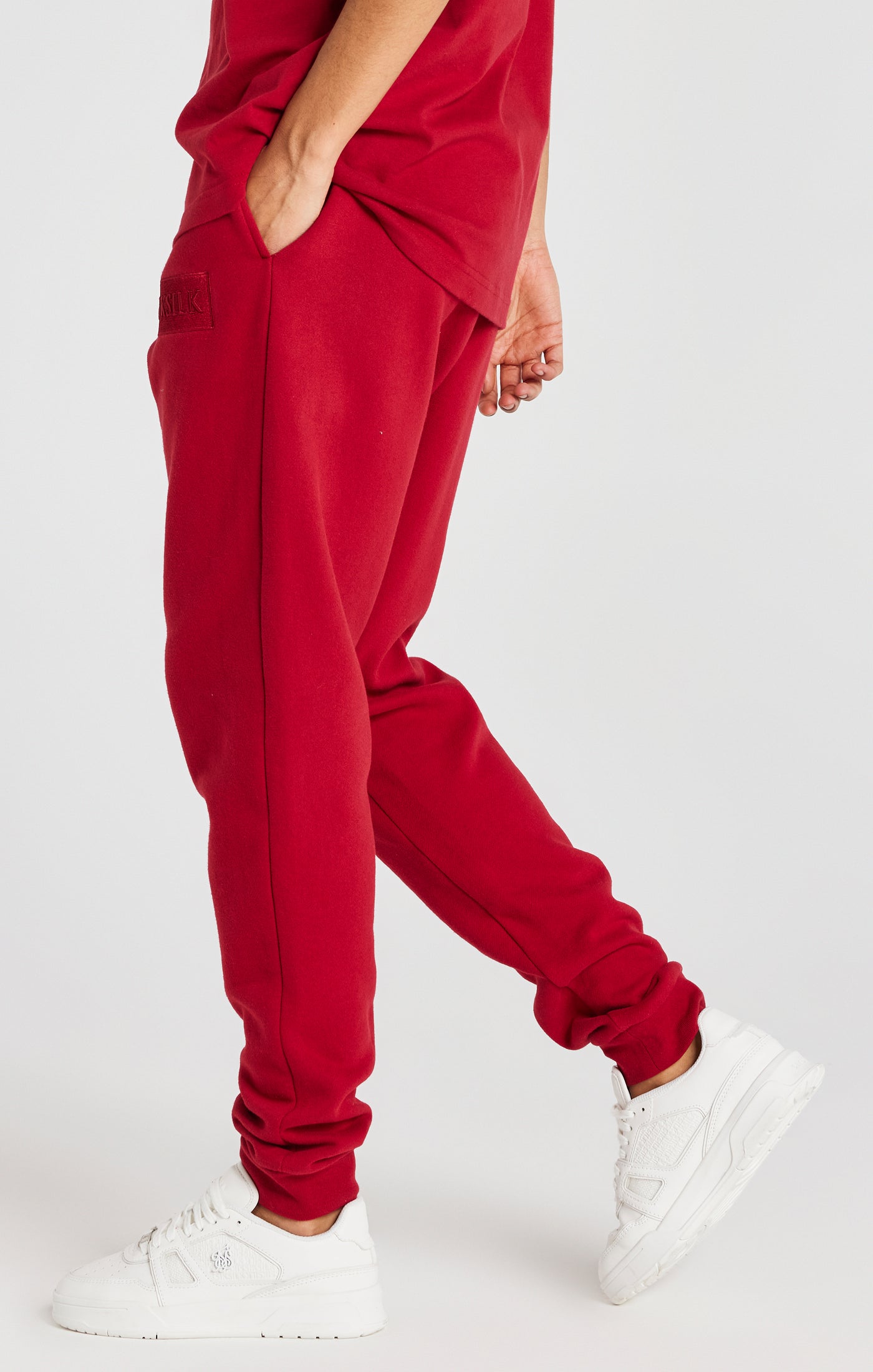 Load image into Gallery viewer, Red Relaxed Fit Cuffed Jogger (1)