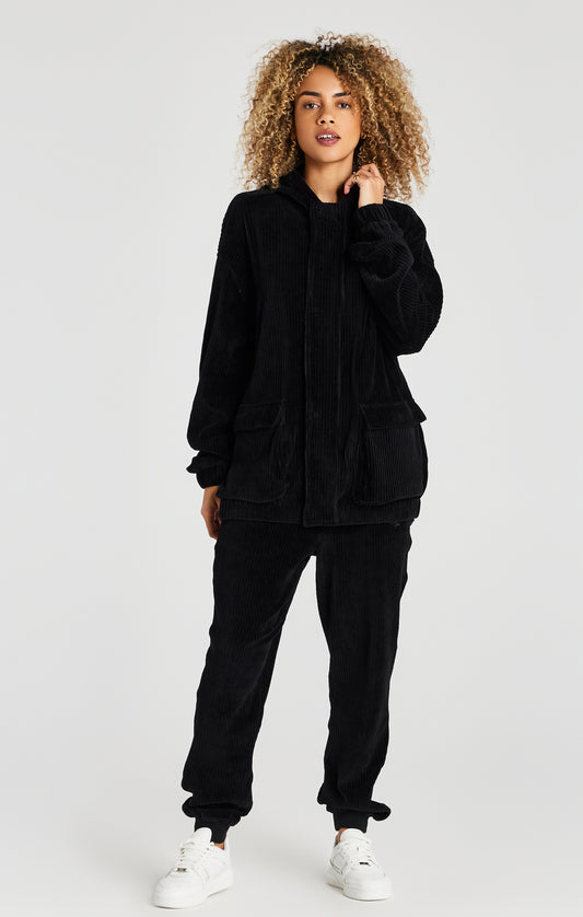 Black Corduroy Relaxed Pant