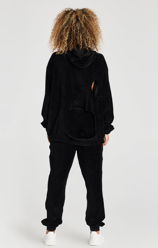 Black Corduroy Relaxed Pant