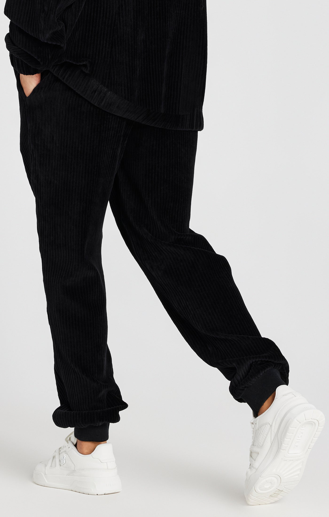 Load image into Gallery viewer, Black Corduroy Relaxed Pant (2)